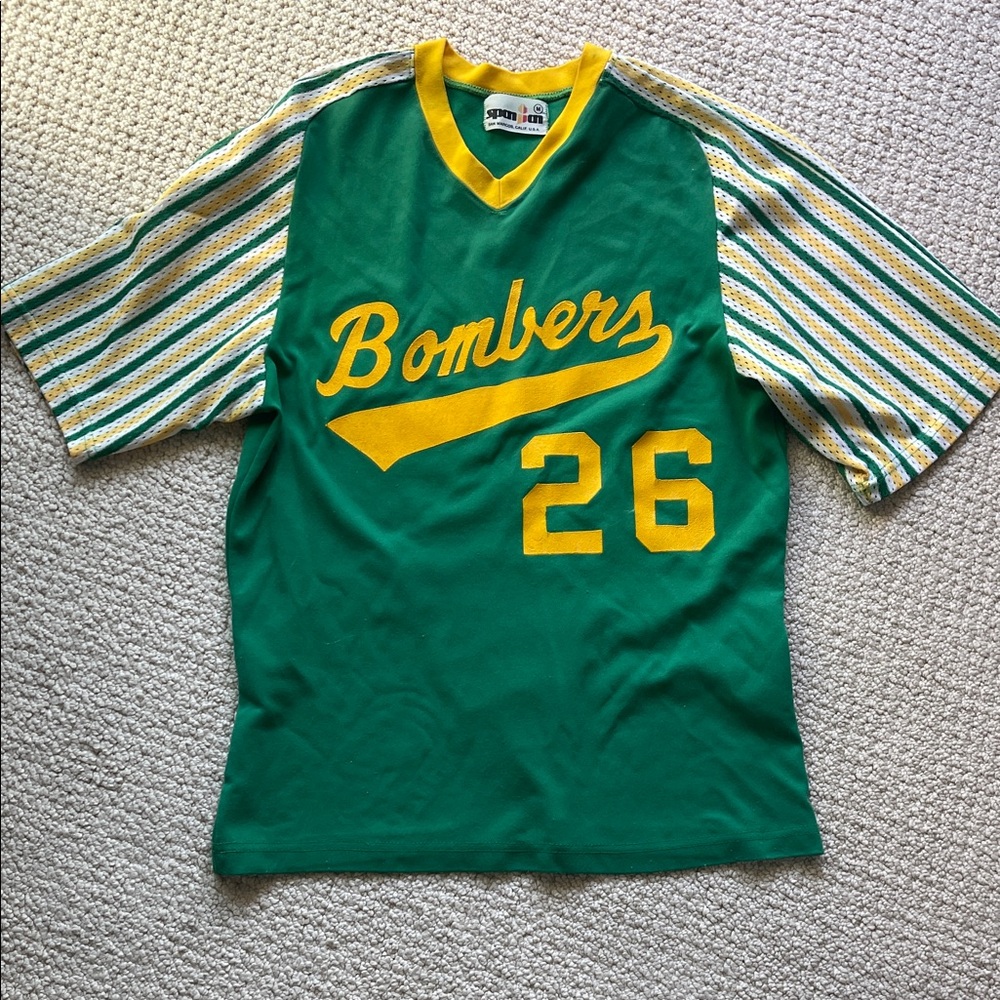 Men’s vintage Green and Yellow Striped Jersey